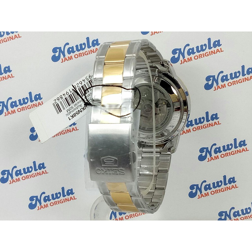 Seiko 5 SNKN58K1 Automatic Two Tone Bracelet - Jam Tangan Pria SNKN58