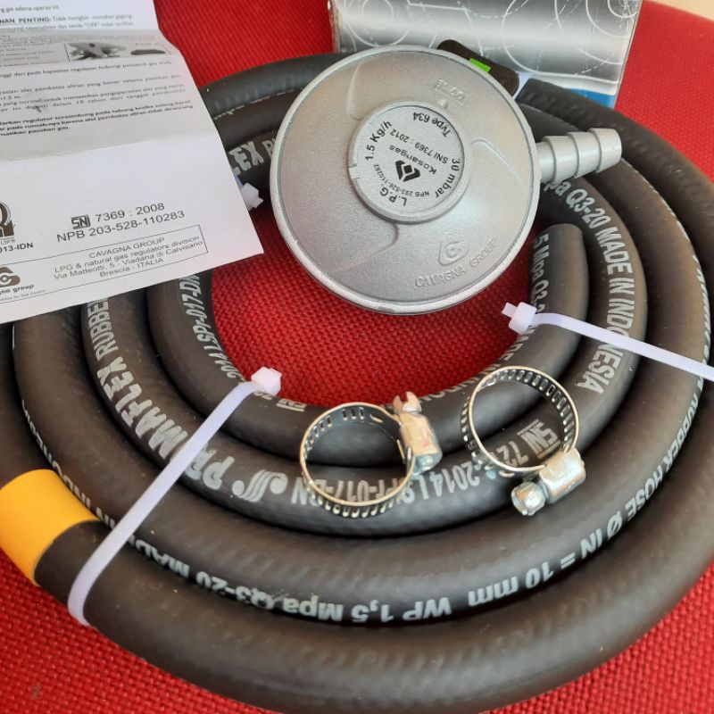 Regulator Gas Lpg Kosangas Quick on ITALY Selang lpg Terbaik primaflex rubber Hose original