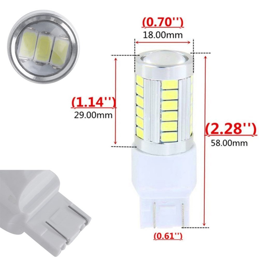 T20 7443 W21 / 5 W 33 SMD 5630 5730 LED Auto Lampu Rem 21/5 w DRL Mobil Mengemudi Lampu Stop Bulb