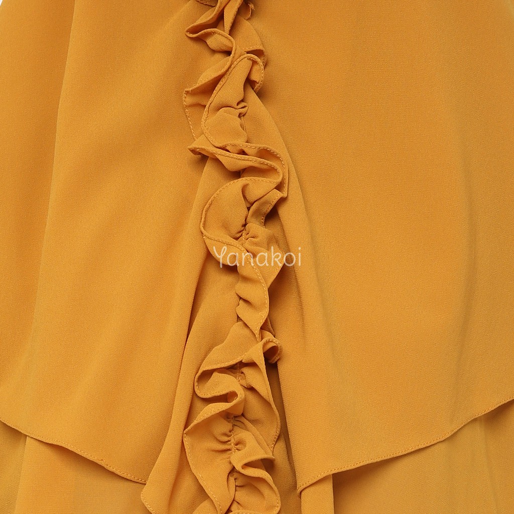 Jilbab Kerudung Khimar Sasmirra by Yanakoi Hijab Warna Kuning Kunyit