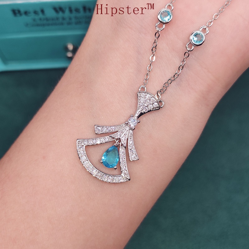 Women's High-Grade Necklace Set Topaz Earrings