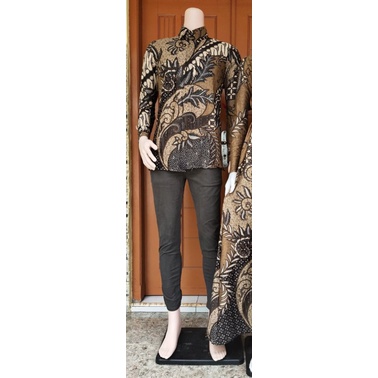 Batik Aira - Batik Couple Gamis Kemeja Rantai Ijo-Kemeja 3