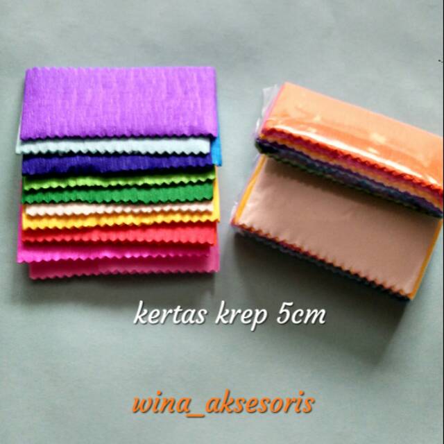 

Kertas krep potong 5cm (12 warna)