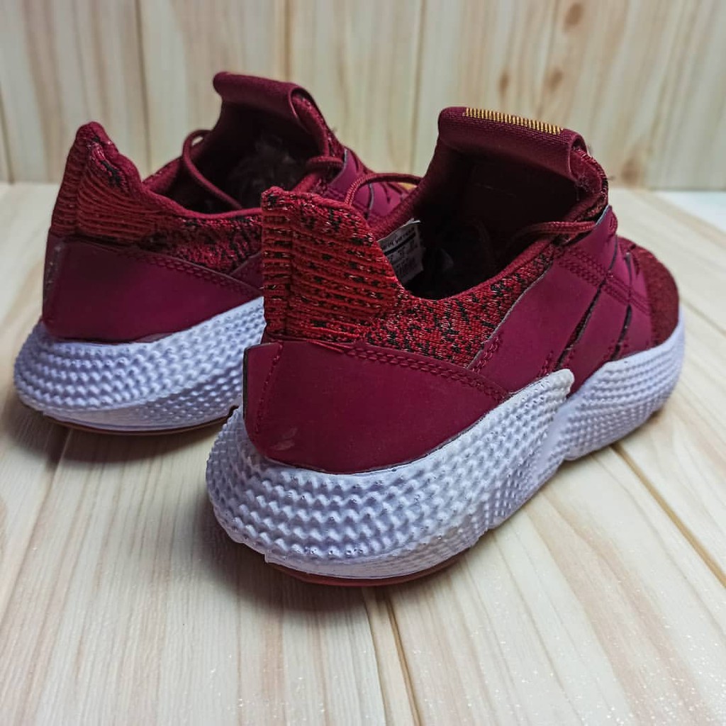 Sepatu Adidas Prophere Red Merah Maron Import Premium Vietnam Sneakers Running Kado Hadiah Murah