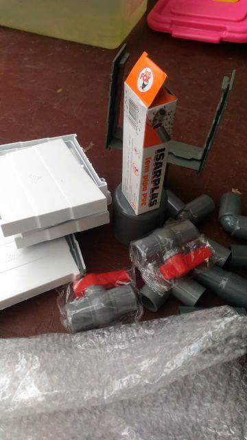 Sambungan Talang Air Pvc Kotak 4 Abu Merk Asvira