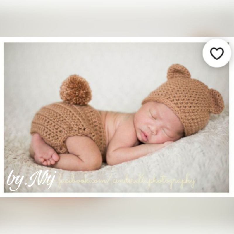 KOSTUM RAJUT / KOSTUM BERUANG / KOSTUM BAYI / KOSTUM FOTO BAYI / BABY PROPS / COSTUM NEWBORN