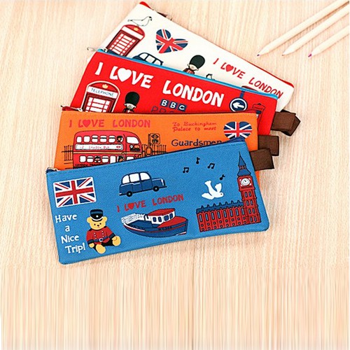 OILA tempat pensil I love london / I love london pencil case (3G2&amp;3g1) STP002