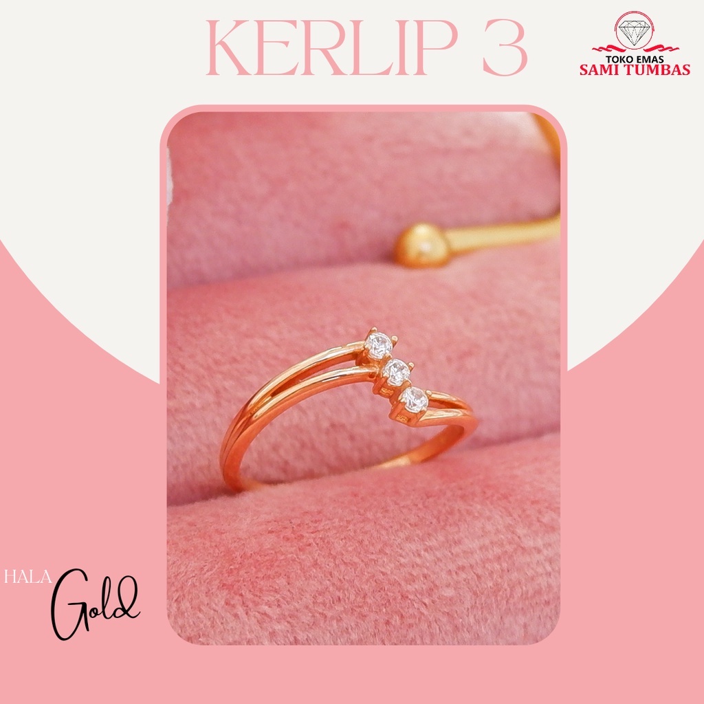 Cincin Emas Kerlip Collection Vol 3 by Hala Gold 18K RI210492