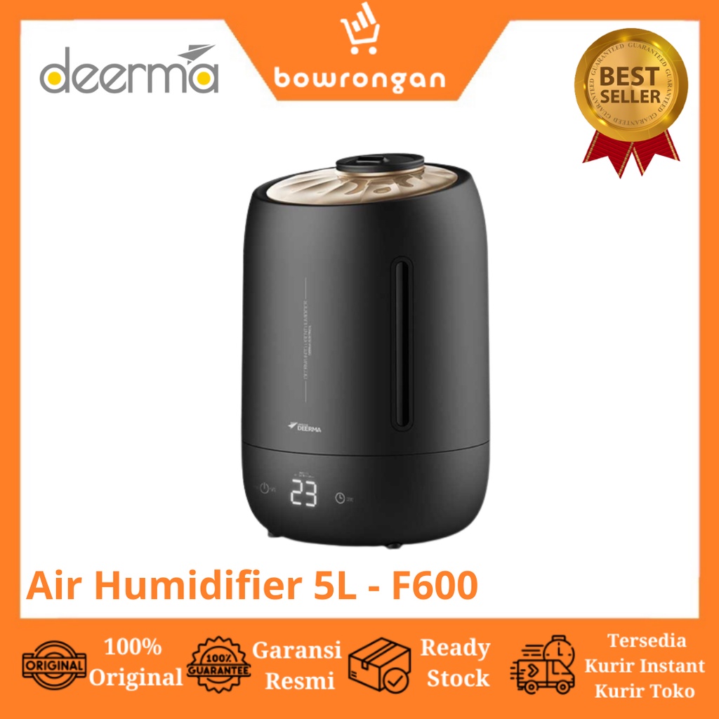 Deerma F600 5L Humidifier Timing With Intelligent Touch Screen - Black