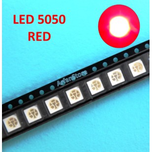 Chip SMD LED 5050 Red 620-630nm Merah 5000-6000MCD 1.8-2.1V