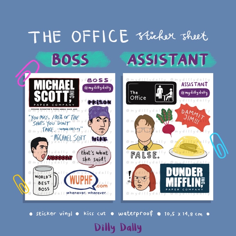 

DILLY DALLY - THE OFFICE Sticker Sheet