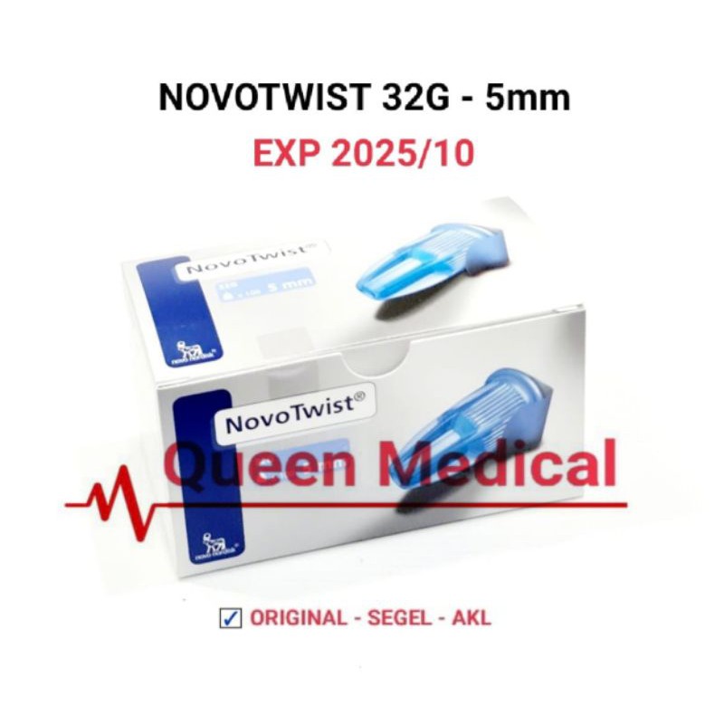 Eceran Novotwist 32G - 5mm jarum insulin  isi 25 bh ECERAN