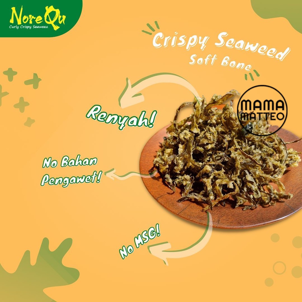 NoreQu Curly Crispy Seaweed Rumput Laut Noreque Rasa Original / Softbone Spicy / Honey Mozarella / Spicy / BANDUNG