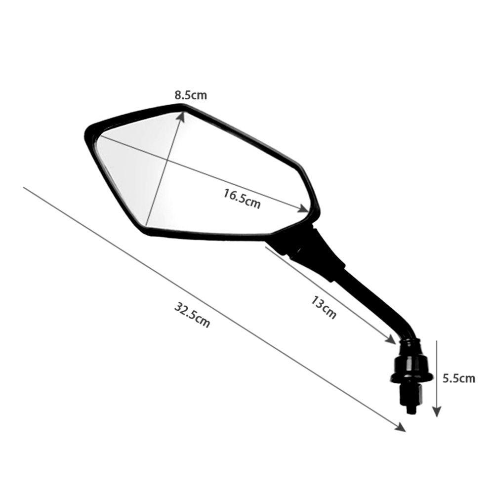 TOP 2pcs Spion Belakang Baru Berputar Kaca Spion Samping Modifikasi Aksesoris Motor Convex Mirror