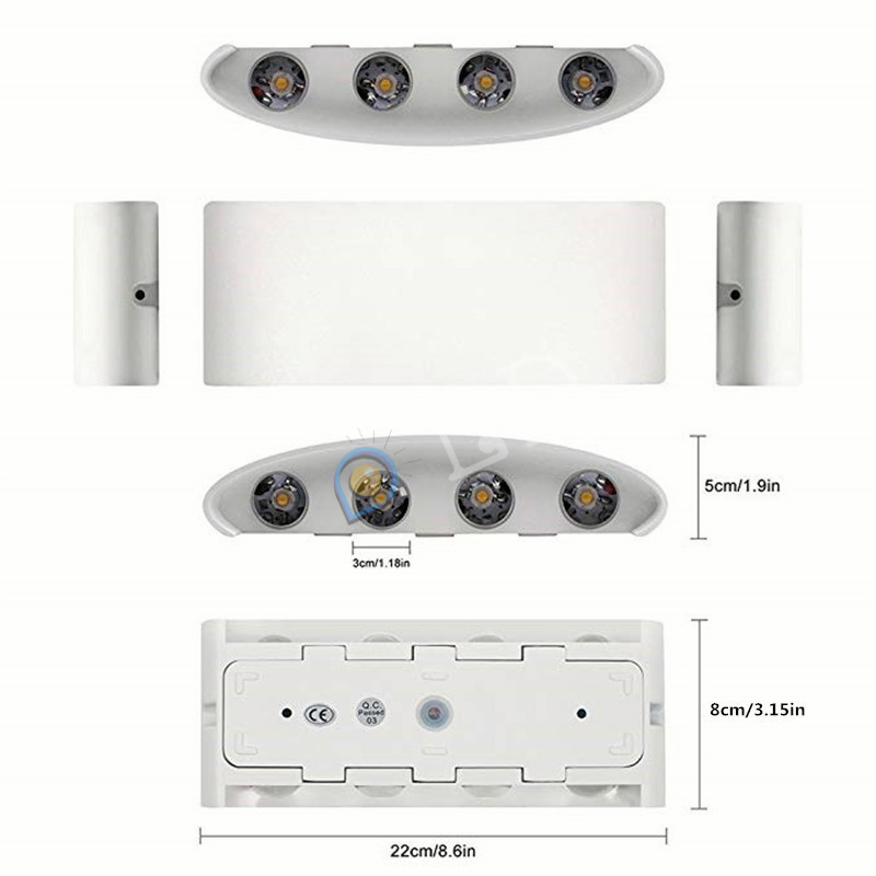 [COD] Lampu Dinding Taman Outdoor COB/LED Wall Light 2/4/6/8 Mata 220V Indoor LED Wall Lamp Minimalist Lampu Tempel Cocok Untuk Tembok Pilar Rumah 2/4/6/8 Watt