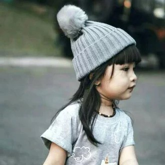 TOPI KUPLUK BAYI POMPOM - UNISEX USIA 0-2 TAHUN -POLOS KUPLUK RAJUT ANAK BAYI