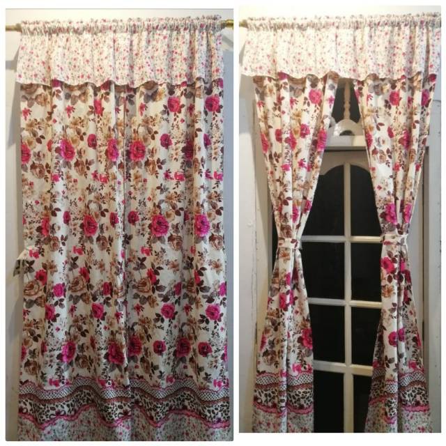 Jual Gorden hordeng shabby serut poni pintu jendela belahan Berkualitas