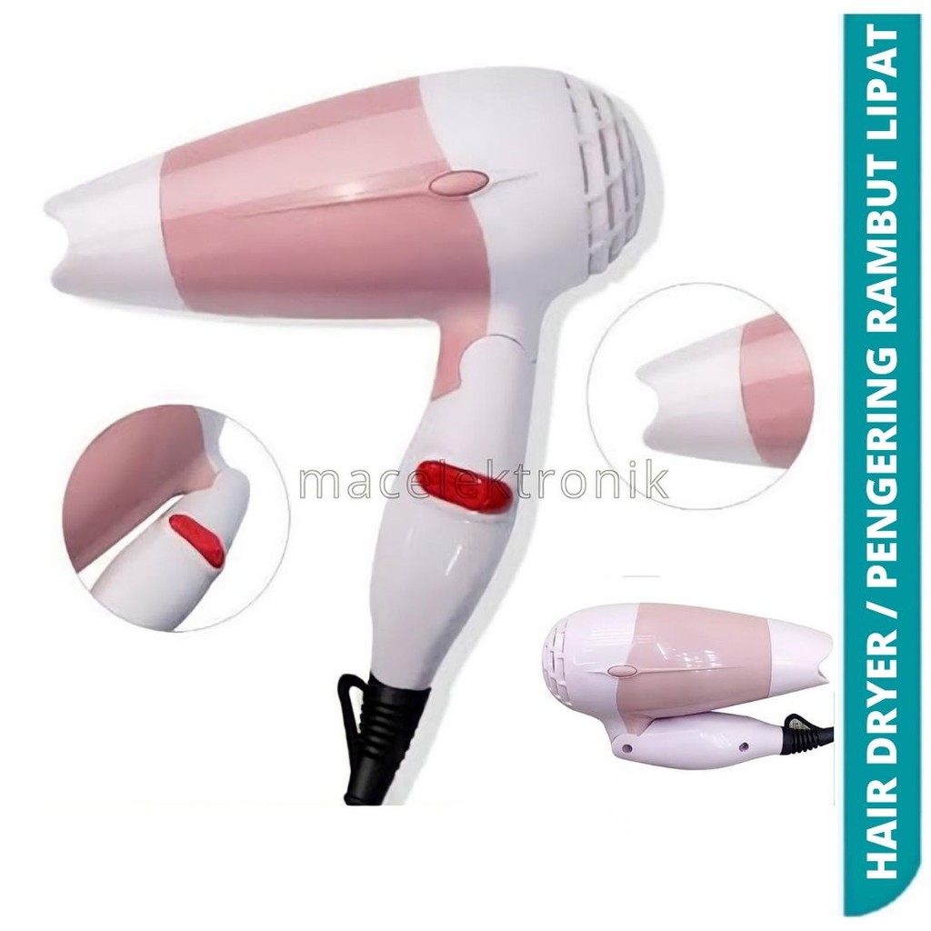 Hair Dryer Alat Pengering Rambut Lipat Mini 550 Watt