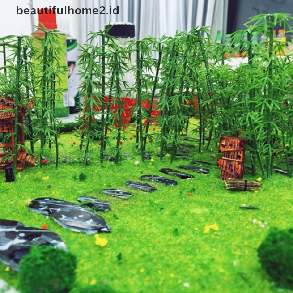 (Beautifulhome2) Buku Literatur Bahasa MandarinId 20pcs Miniatur Pohon Bambu Bahan Plastik Untuk Dekorasi Meja