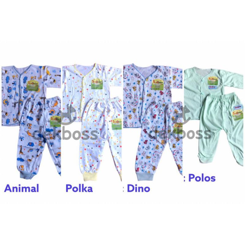 [SNI BISA PILIH MOTIF] Setelan bayi sni kancing depan lengan panjang newborn baju tidur bayi laki laki perempuan 0 6 bulan murah baju harian bayi cewek cowok stelan baju celana bayi