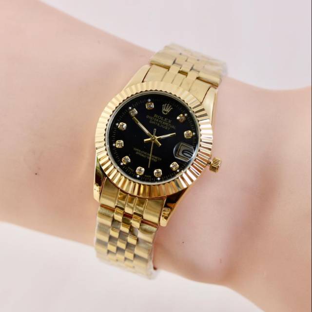 JAM TANGAN WANITA - ROLEX OYSTER GERIGI - KW MURAH