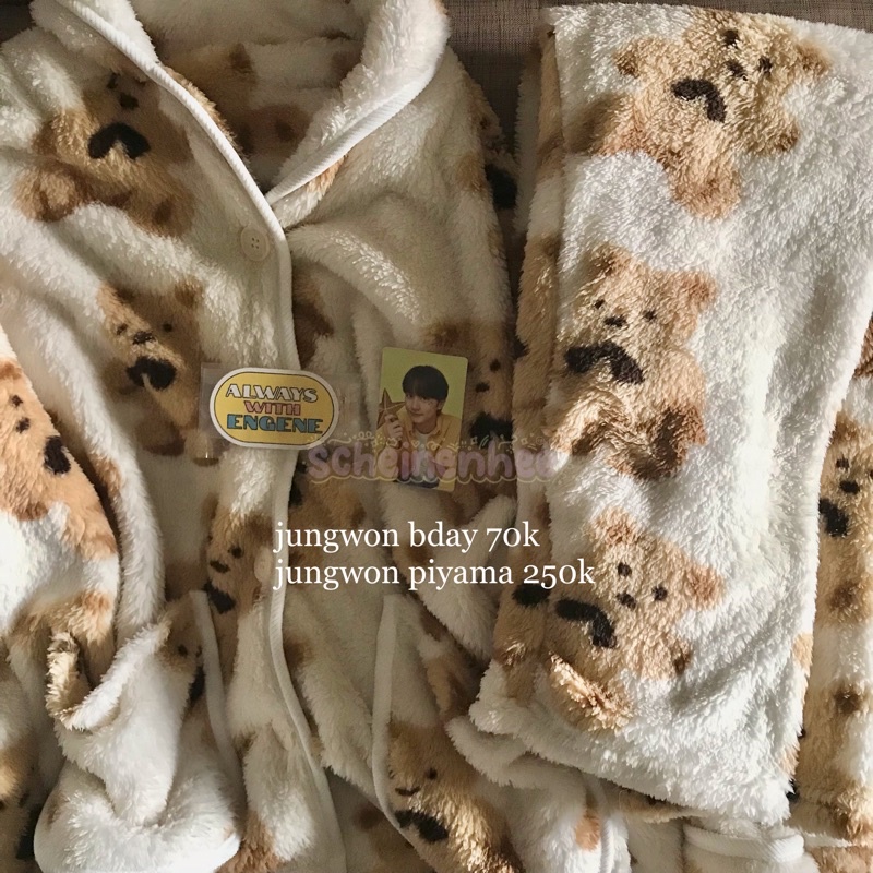 piyama jungwon enhypen fluffy kpop pajamas preloved