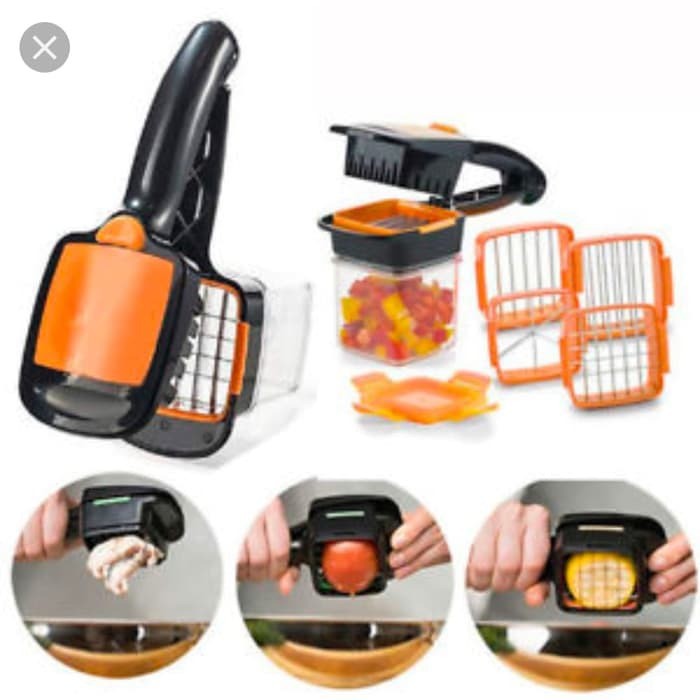 VOM Nicer Dicer Quick 5 in 1 Alat Pemotong Sayur Buah Serbaguna 0490