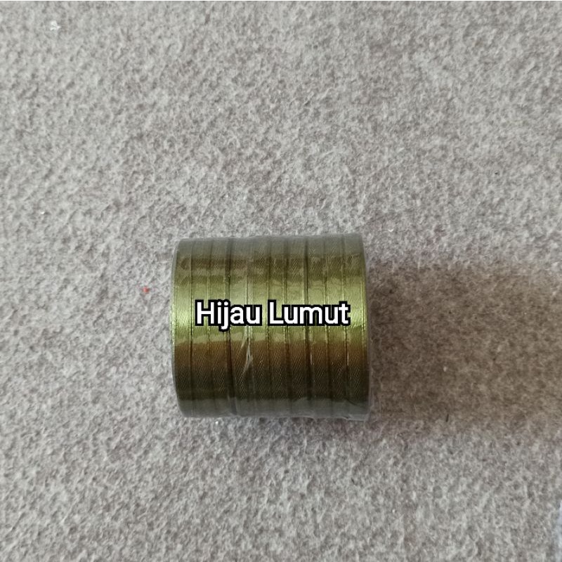 1 ROLL Pita Satin 0,6 Cm | Pita Satin 1/4 Inch | Pita Saten 1/4 inch (Per Roll 25 Yard)