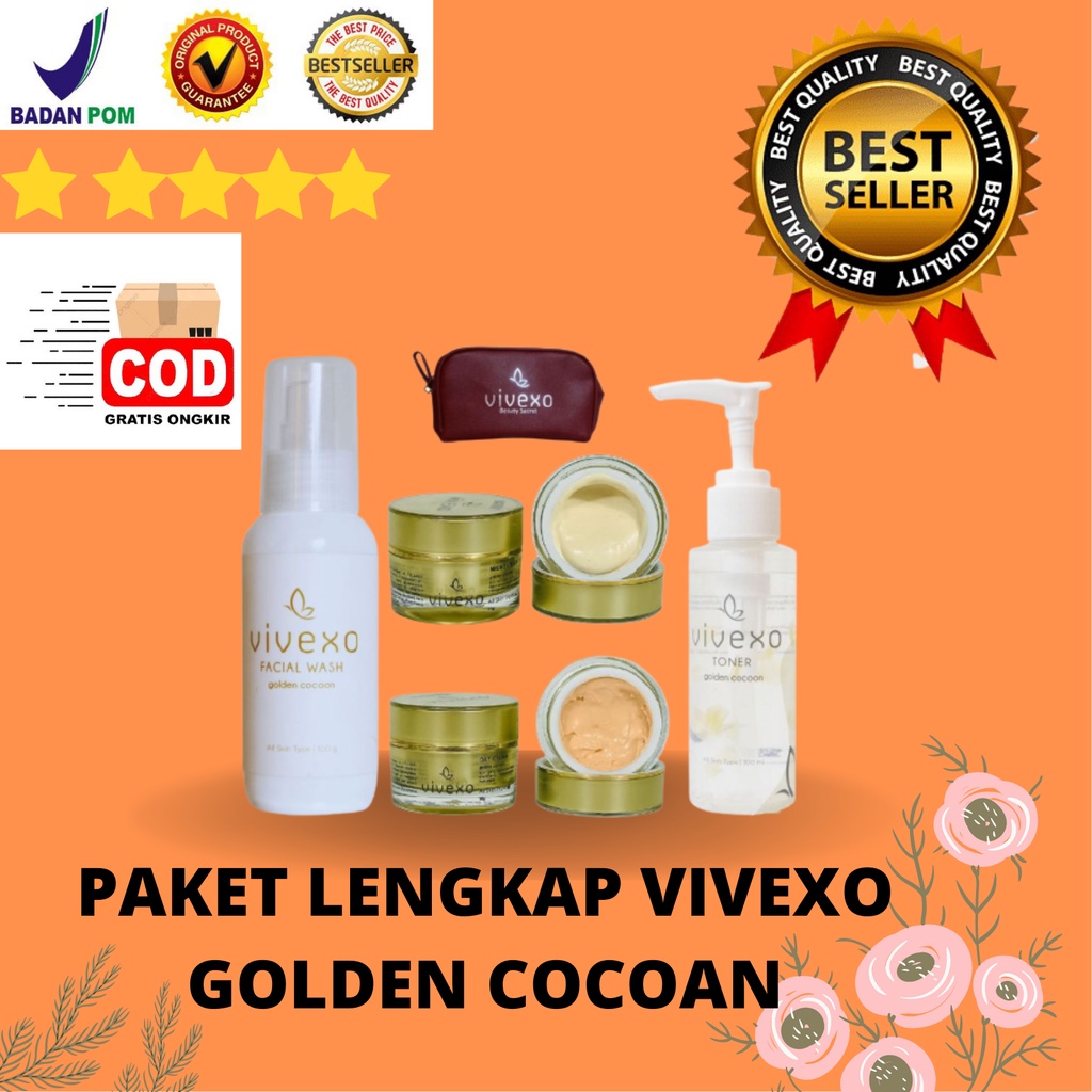 VIVEXO PAKET LENGKAP WHITENING GLOWING EXCLUSIVE KRIM WAJAH BPOM|CREAM FARMA GLOWING ORI AMAN BUMIL