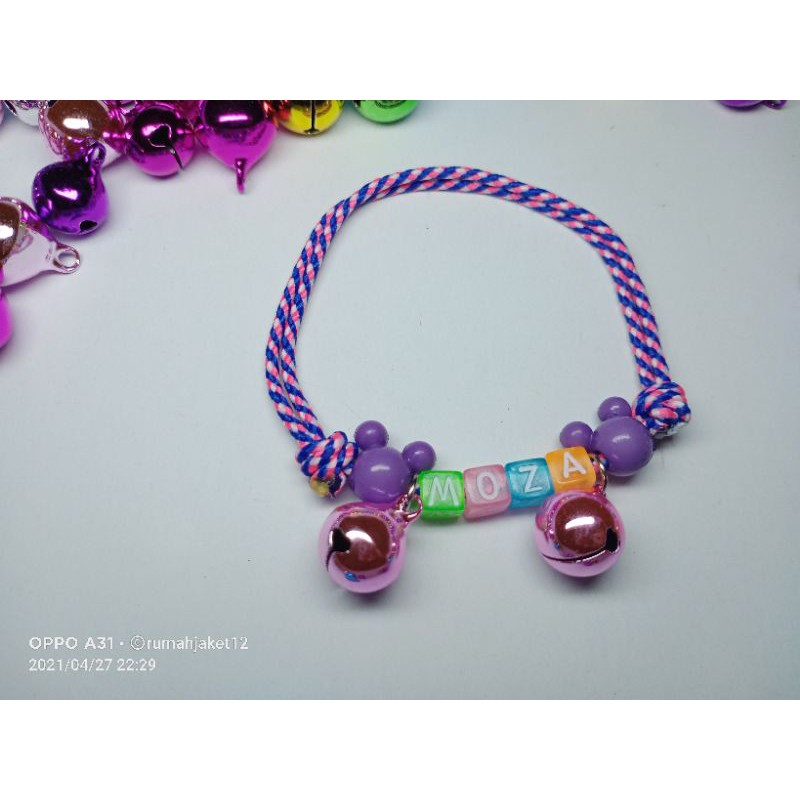 kalung kucing  FREE NAMA 2 LONCENG (7000)14MM