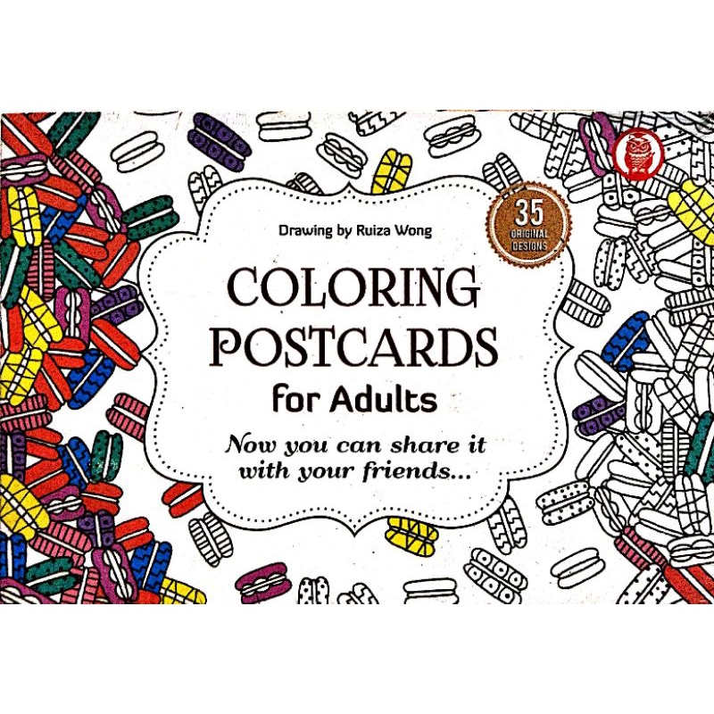 BUKU MEWARNAI ANTI STRESS-COLORING POSTCARDS