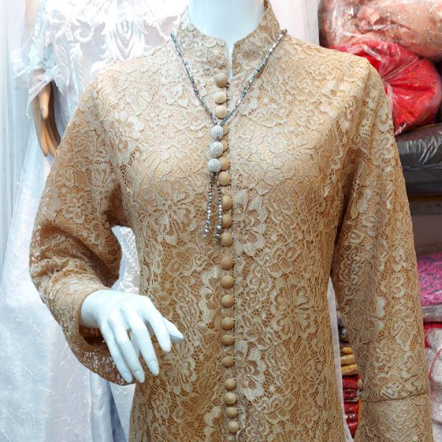atasan kebaya kancing depan/among/kebaya pesta couple-Moka