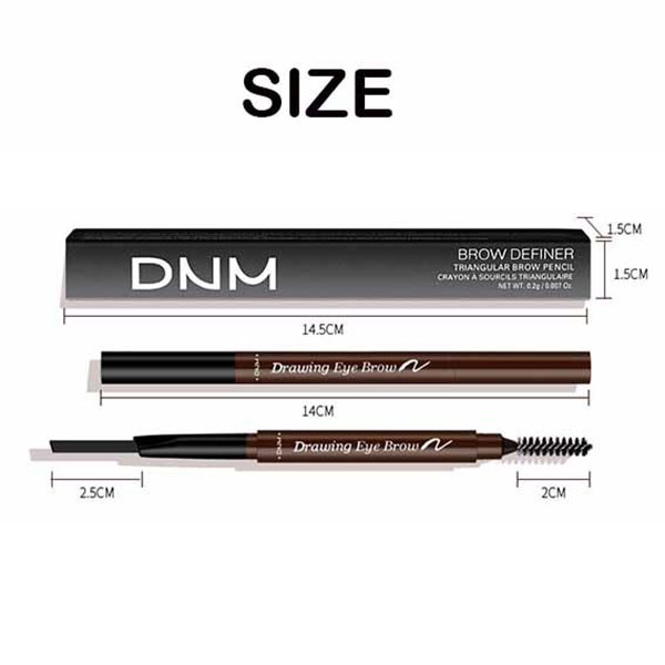 DNM 2 In 1 Brow Definer Pencil Drawing Eyebrow / Pensil Alis Putar Otomatis Eyebrow Waterproof / TS-7