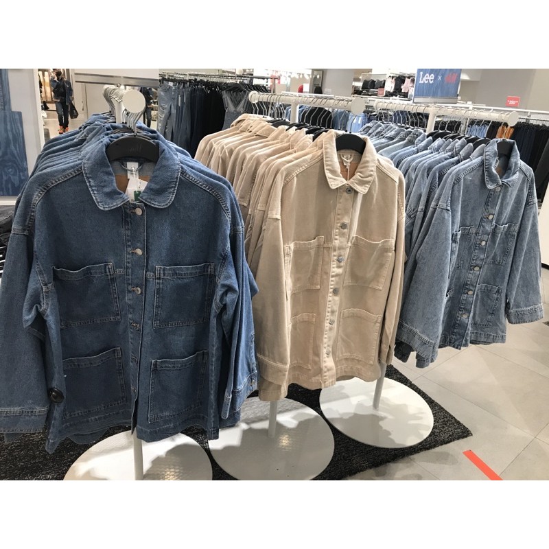 H&M Mens x Lee - kemeja denim long fit
