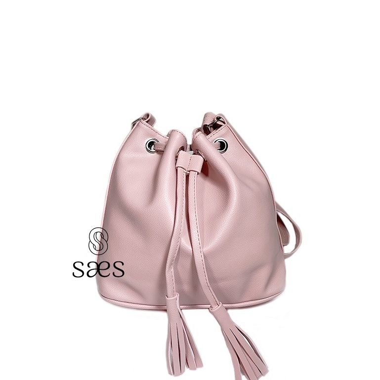 SAES ANYELIR DRAWSTRING BAG VINTAGE BLACK BUCKET BAG CROSS BODY BAG Saes shop 001