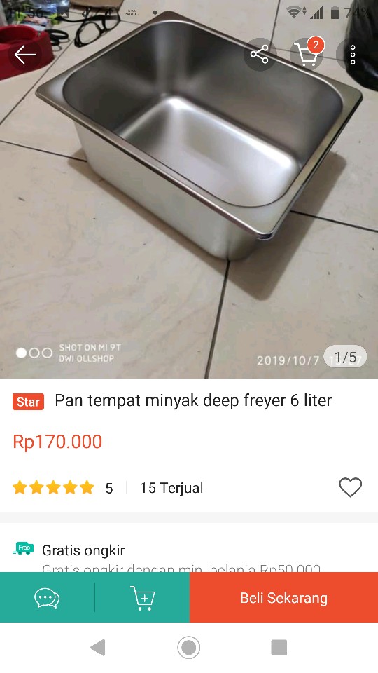 Pan Tempat Minyak Deep Freyer 6 Liter