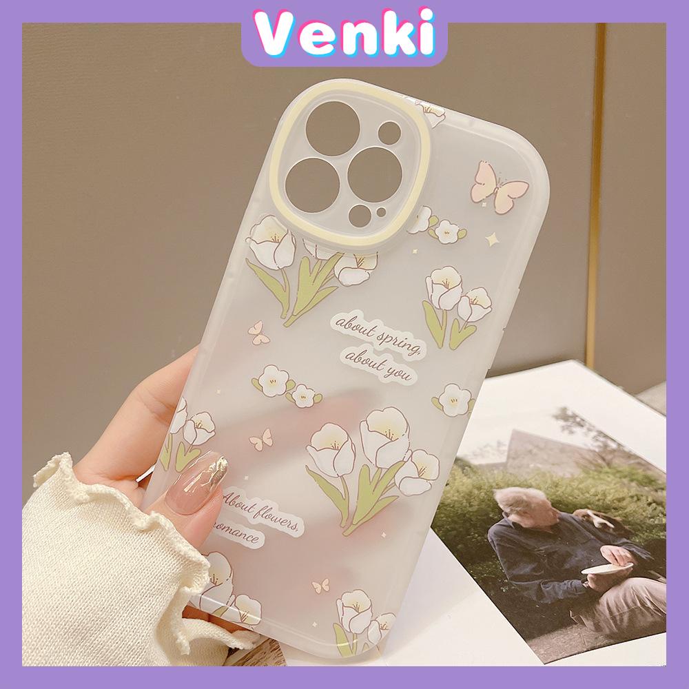 iPhone Case Silicone Soft Case Clear Case Thickened Airbag Shockproof Camera Full Coverage Protection Green Flower For iPhone 13 Pro Max iPhone 12 Pro Max iPhone 11 iPhone7 Plus