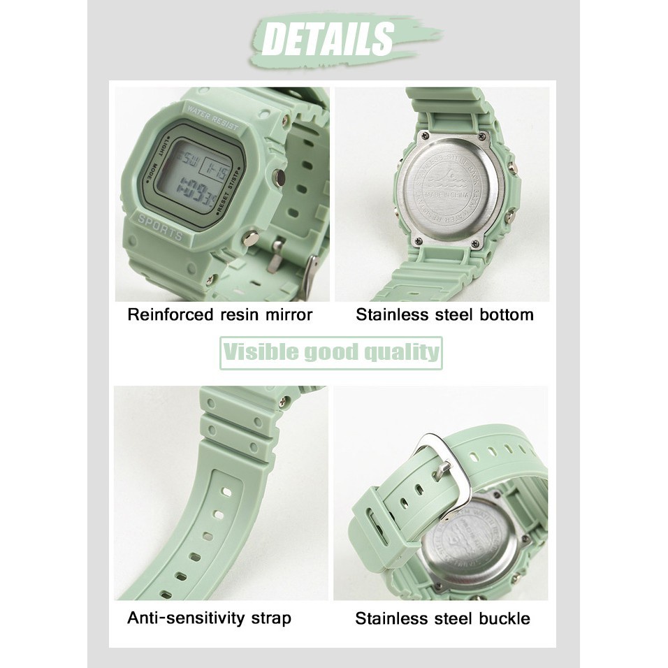 DW5600 Korea Lucu Permen Warna Unisex Watch perhiasan relo