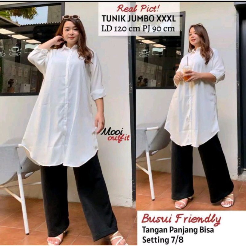 TUNIK POLOS JUMBO WANITA TERBARU/TUNIK TERLARIS 2022