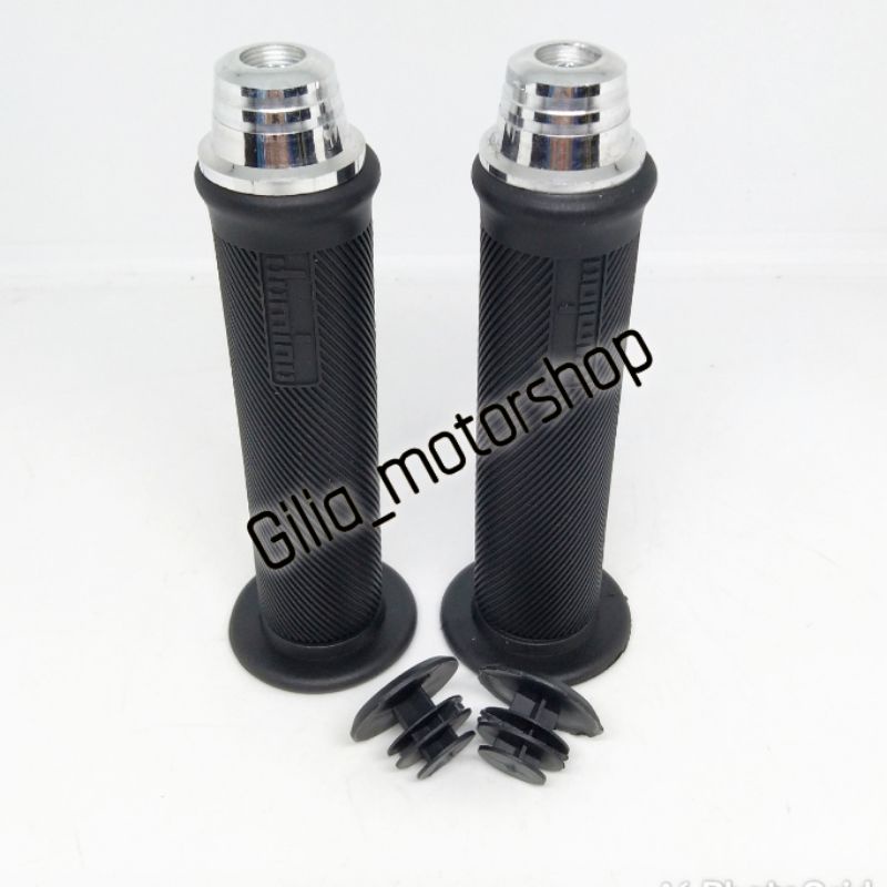 Handgrip Bulu Model RCB HG66 Plus Jalu Stang Silver Universal