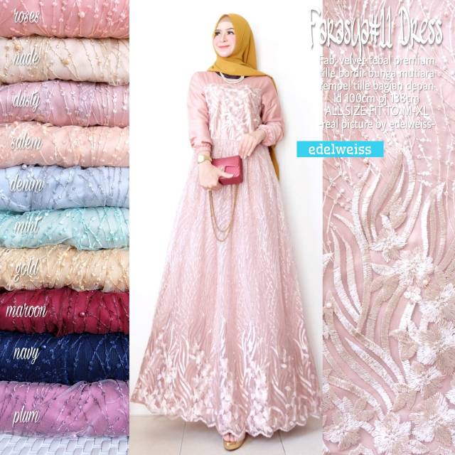 Farasya #11 Dress Kondangan Dress Tile Jumbo Dress Brukat Jumbo Party Dress Ld 120 Ld 110 Ld 100 BROKAT TILLE JUMBO DRES MUSLIM XXXL REMAJA GAMIS PERNIKAHAN SERAGAMAN GAMIS PESTA WISUDA TUNAGAN MUARAH BAGUS WARNA SAGE MILLO DUSTY ROSE LEBARAN TERBARU