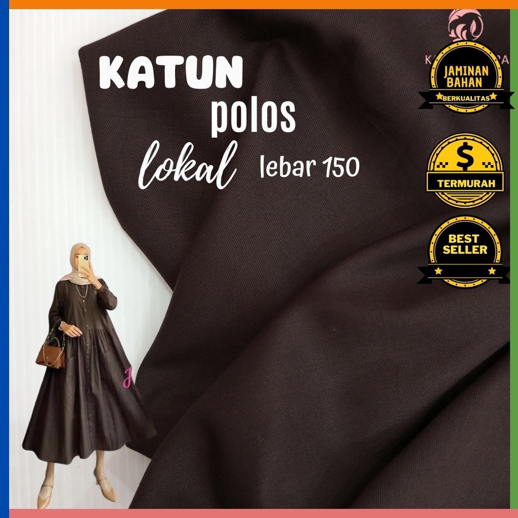 Kain Memora Kain Katun Polos Dingin Lembut dan Menyerap Keringat Lebar - 150 cm Murah Berkualitas Murah Banget Harga Promo