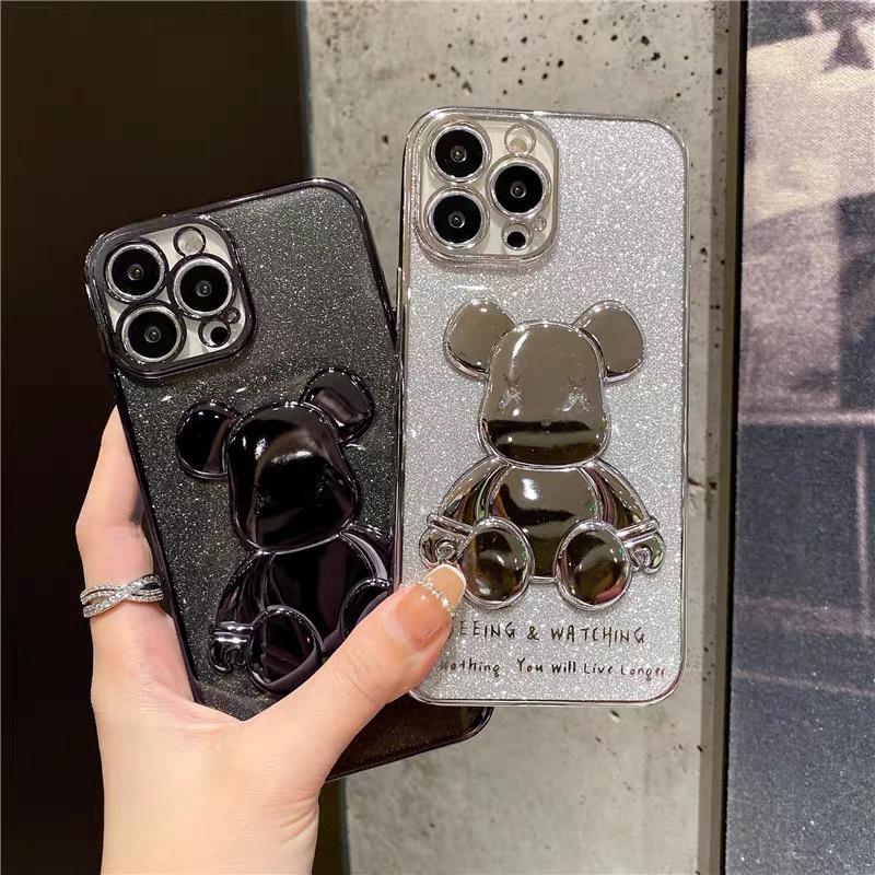 Casing soft case TPU Motif Violent Bear Untuk iphone 11 pro max 13 12 11 pro max X / Xs XR 7plus8 +