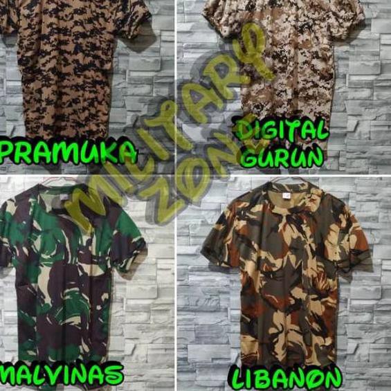 Termurah GROSIR BAJU KAOS LORENG LENGAN PENDEK TACTICAL CAMO OBLONG  BANDUNG ARMY LAPANGAN