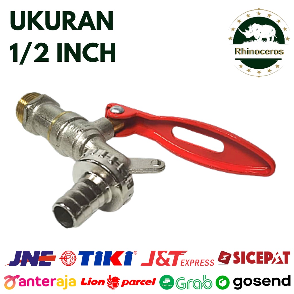 Keran Air Kuningan Kran Air Drat Fleksibel Tembok 1/2Inch Bisa Dikunci