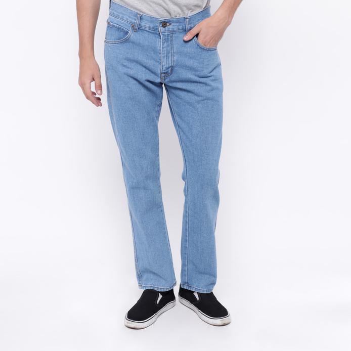 Edwin Celana Jeans Reguler Fit Pria Panjang Light Blue Vegas 01 - Biru Muda, 28 High Quality