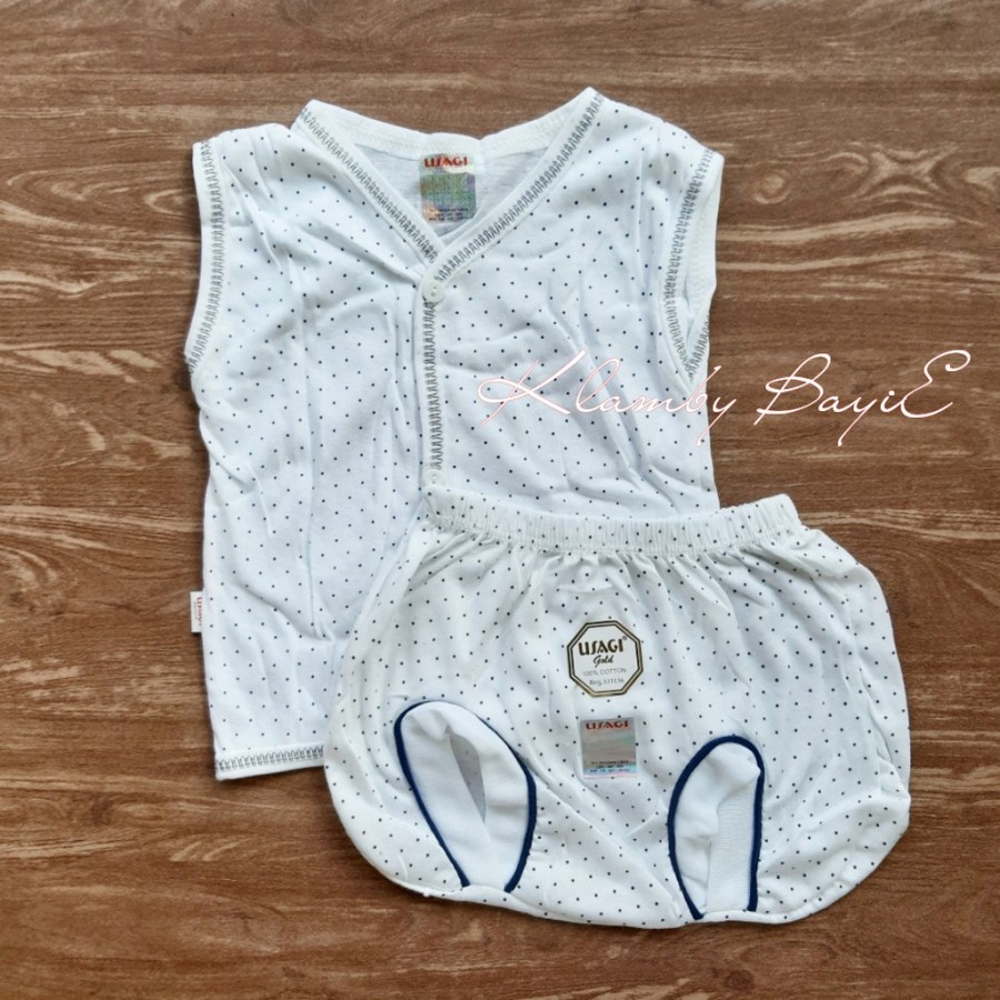 PAKET STELAN BAJU KUTUNG CLN POP 0-3 BLN USAGI BINTIK