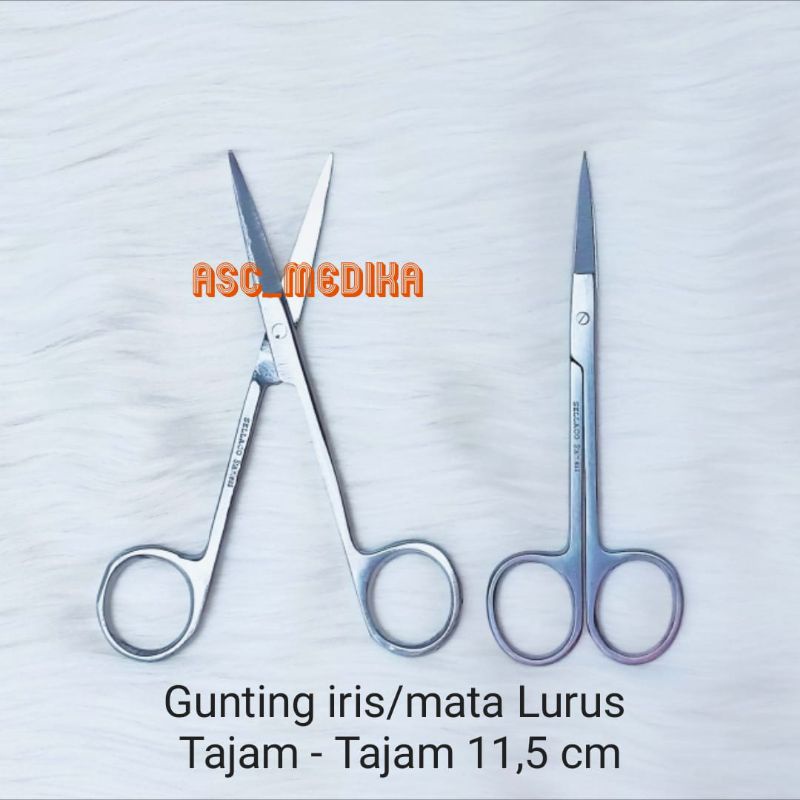 

Gunting Operasi Iris Lurus 11,5cm / Gunting Mata Iris Lurus Tajam - Tajam 11,5cm / Gunting Lurus Tajam - Tajam 11,5cm Stainless steel