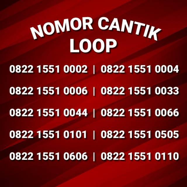 Nomor Cantik Simpati Loop Kartu Perdana Telkomsel Nomer triple
