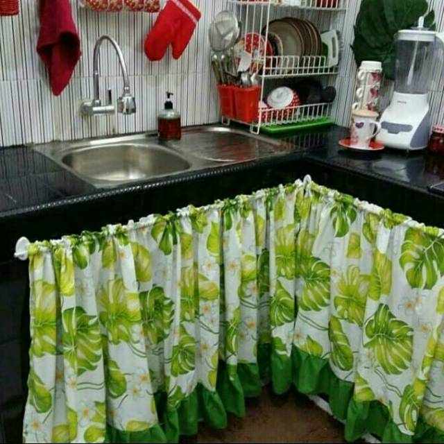 gorden kolong meja dapur poni bawah